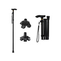 Save 40% - Cane Set: Folding Cane x 1, 4-Prong Cane Tips (3/4 ) x 1, 6-Prong Cane Tips (3/4 ) x 1