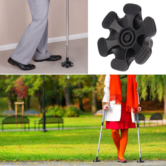 Save 40% - Cane Set: Folding Cane x 1, 4-Prong Cane Tips (3/4 ) x 1, 6-Prong Cane Tips (3/4 ) x 1
