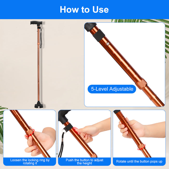 Save 40% - Cane Set: Folding Cane x 1, Cane Tips (3/4 ) x 1