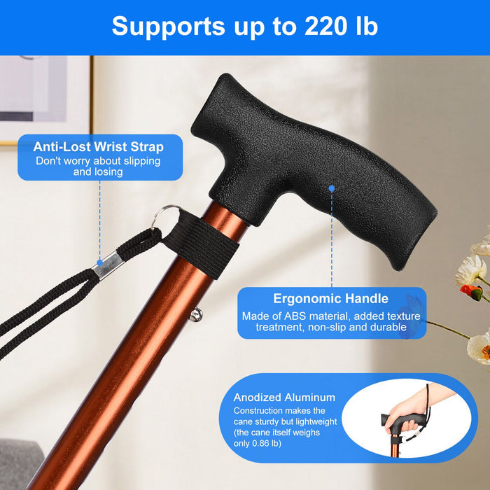 Save 40% - Cane Set: Folding Cane x 1, Cane Tips (3/4 ) x 1