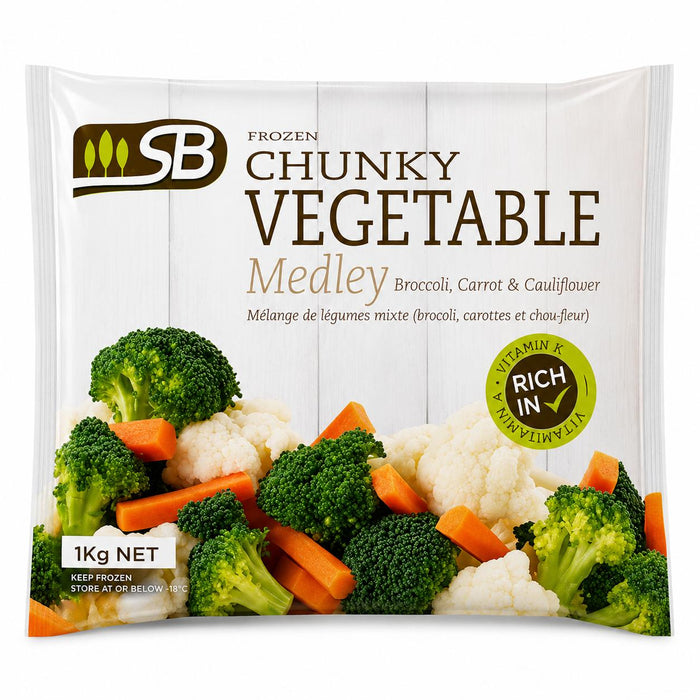 SB, Chunky Vegetable Medley 1kg (Broccoli, Cauliflower, Carrot)
