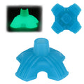 Self-Standing Cane Tip Glow in the Dark 4-Prong Rubber Quad Base 3/4 Inch