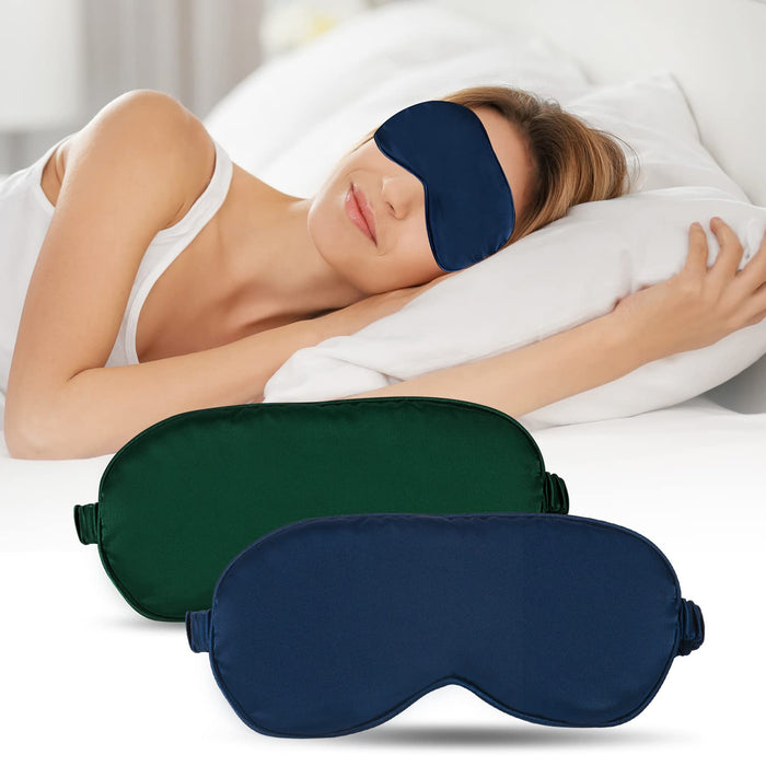 Silk Sleep Mask for Sleeping & Travel Blackout Eye Mask 5-Pack
