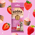 Soopa Stawberry Coco Cream CupcakeDental Sticks Dog Chew