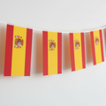 Spanish Flag Bunting Hanging Against Wall