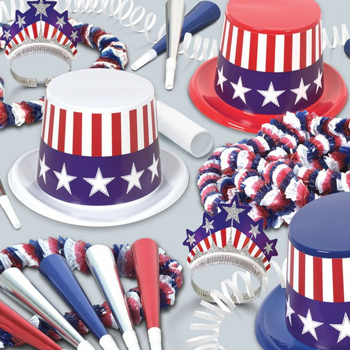 Spirit of America Hat and Novelty Party Pack For 10 People