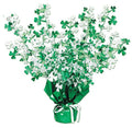 St. Patrick's Day Shamrock Gleam & Burst Centrepiece - 15"