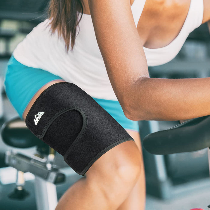 Thigh Brace Support for Groin & Quad Adjustable Compression Wrap
