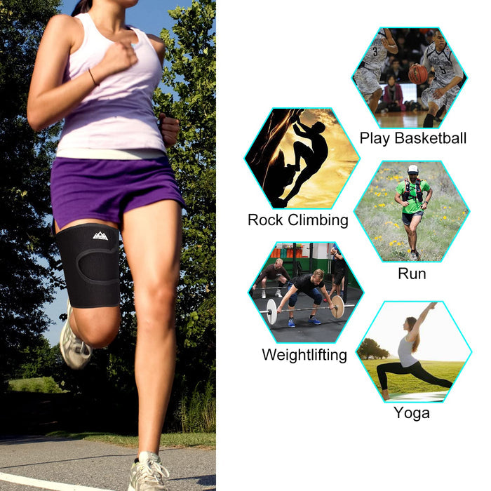 Thigh Brace Support for Groin & Quad Adjustable Compression Wrap