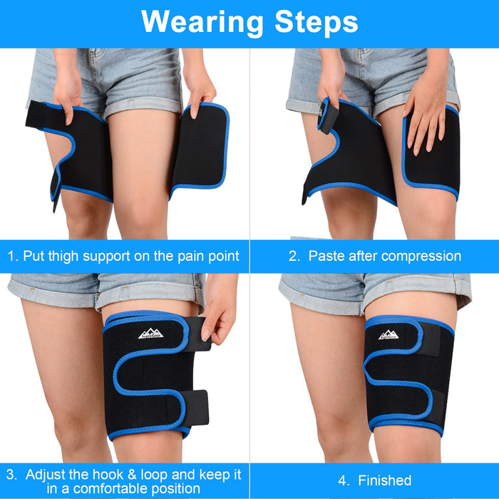 Thigh Compression Brace for Groin Pull & Muscle Strain Support 2-Pack