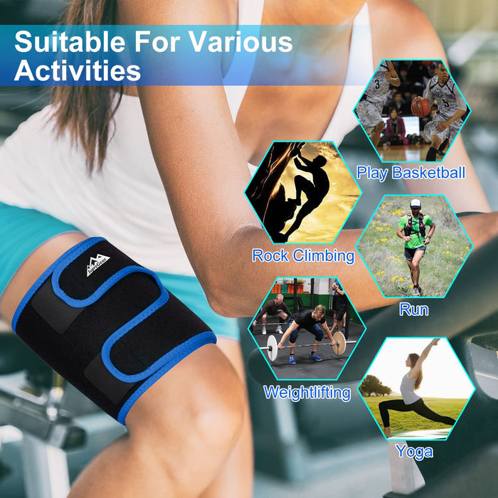 Thigh Compression Brace for Groin Pull & Muscle Strain Support 2-Pack