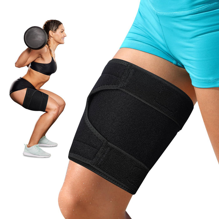 Thigh Support Brace Non-Slip Compression Wrap for Quad & Groin