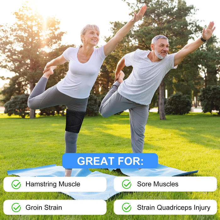 Thigh Support Brace Non-Slip Compression Wrap for Quad & Groin