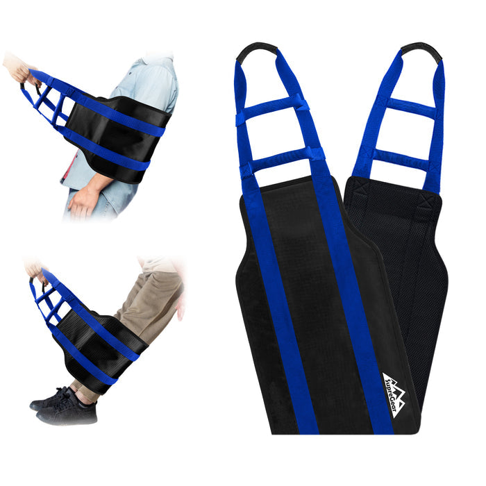 35 Inch Transfer Sling with 6 Padded Handles, Heavy Duty Gait Belt for Elderly Patient Transfer and Mobility Assistance