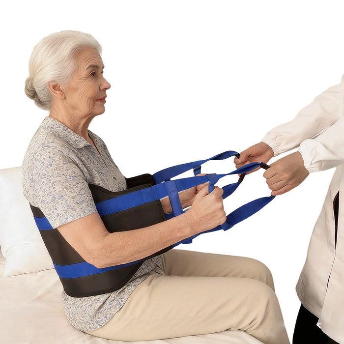 35 Inch Transfer Sling with 6 Padded Handles, Heavy Duty Gait Belt for Elderly Patient Transfer and Mobility Assistance