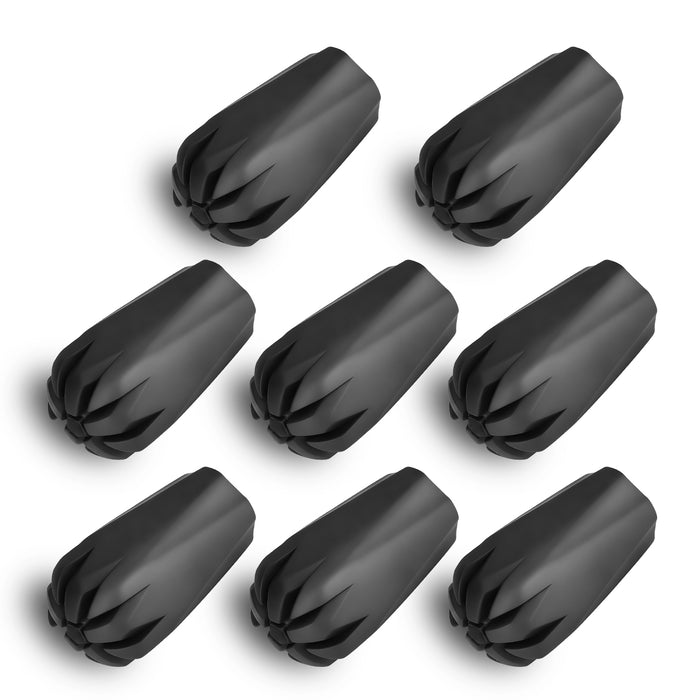 Anti-Slip Rubber Trekking Pole Tips, 8 Pack Replacement Ends for Hiking Poles and Walking Sticks