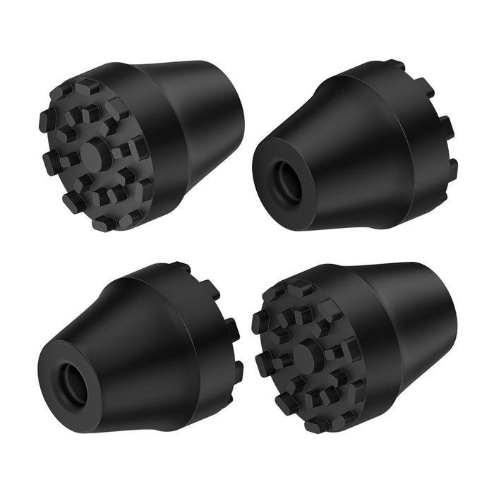 Trekking Pole Rubber Tips 4-Pack, Anti-Slip Shock Absorbing Feet