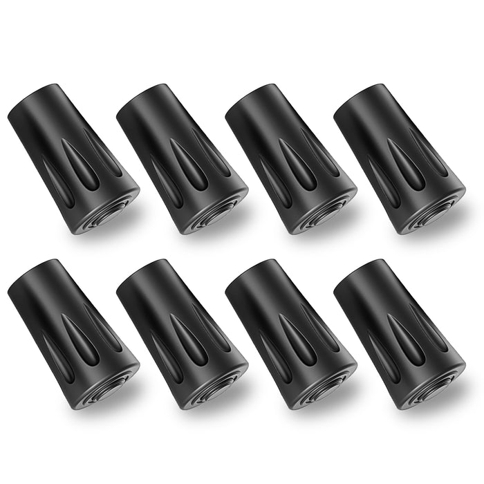 Trekking Pole Tips 8-Pack, Anti-Slip Rubber Feet with Metal Core