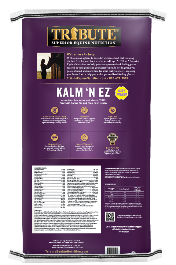 Tribute Soy-Free Kalm 'N EZ® Pellet Low NSC Feed