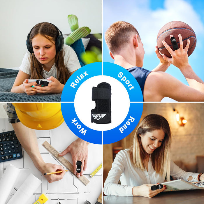 Trigger Finger Splint 4-Pack Adjustable Finger Brace with Aluminum Support