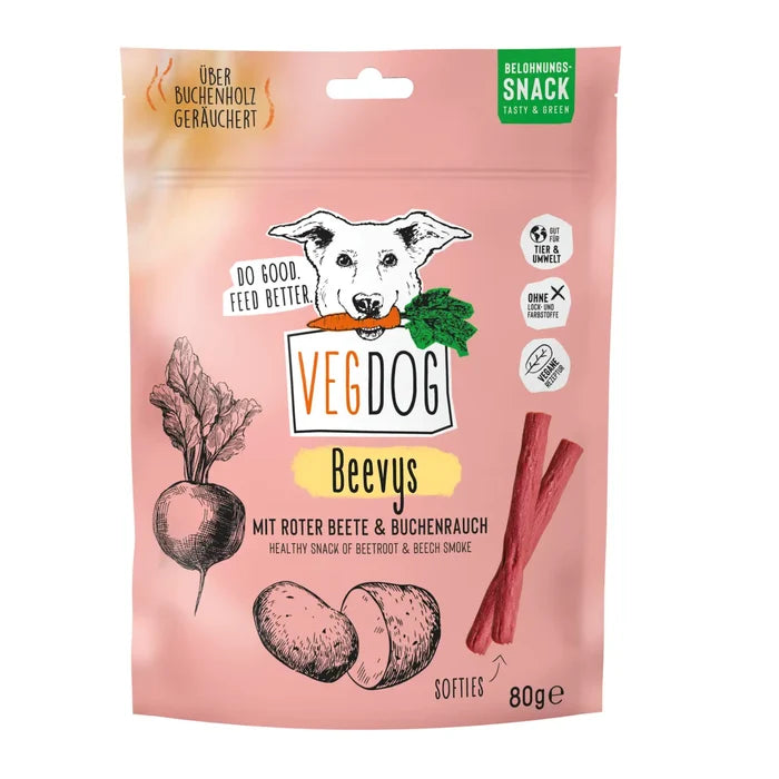 Vegdog Beevys Beetroot Dog Treats