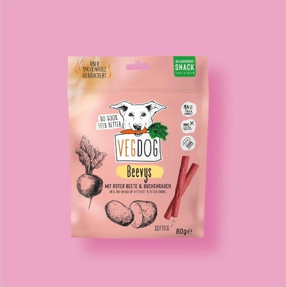 Vegdog Beevys Beetroot Dog Treats