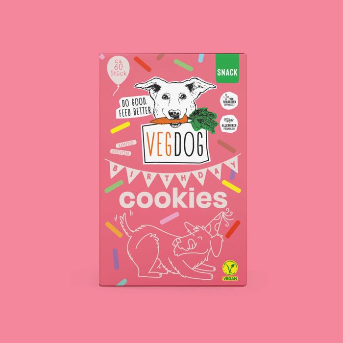 Vegdog Birthday Cookies Dog Treats