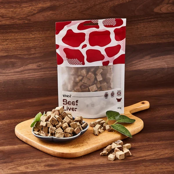 Waita Freeze Dried Beef Liver Cubes Dog Treats