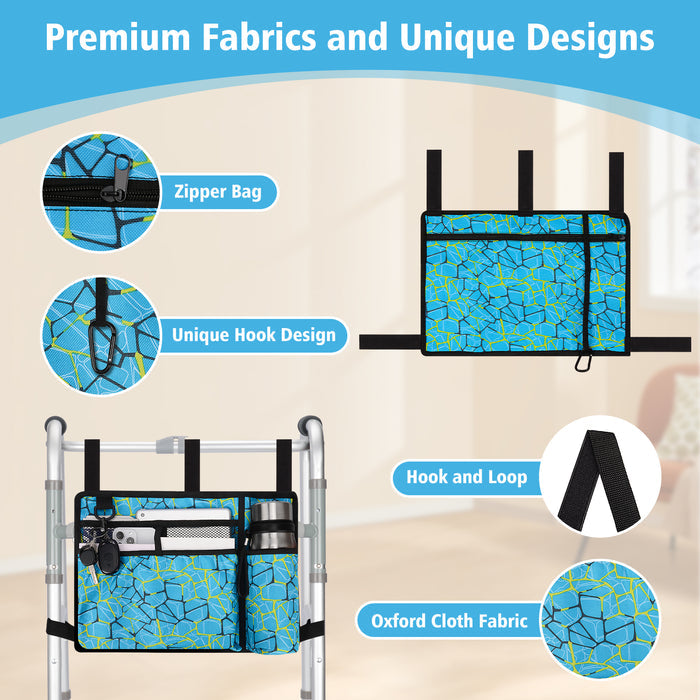 Walker Bag Water Resistant Organizer Pouch for Walker Rollator Wheelchair