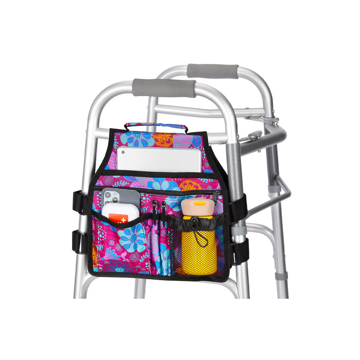 Walker Side Bag Organizer for Side Bar Walkers with 8 Pockets