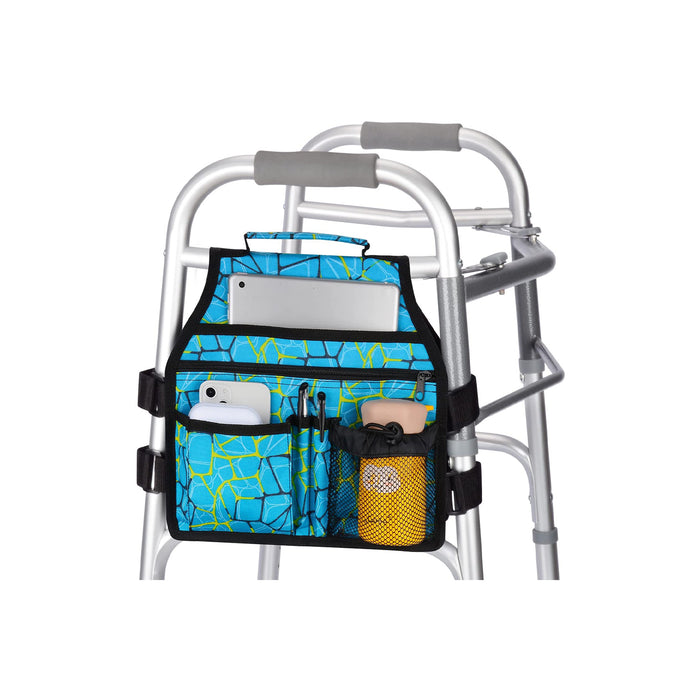 Walker Side Bag Organizer for Side Bar Walkers with 8 Pockets