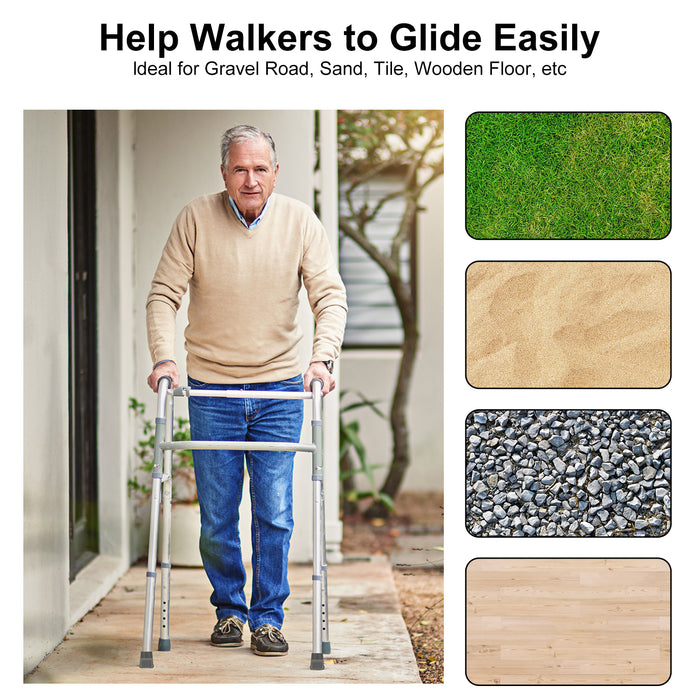 Walker Ski Glides 2 Pack 1-1/8 Inch Replacement Skis for Standard Walkers