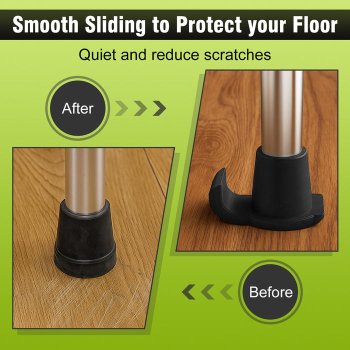 2 Pack Walker Ski Glides, Anti-Slip Glide Caps for 1 Inch Walkers, Smooth Mobility Accessories for Seniors
