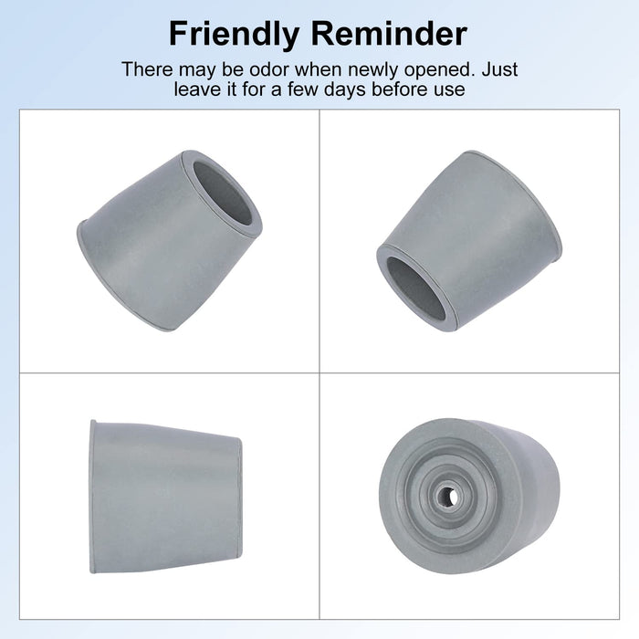 Walker Tips 4-Pack Anti-Slip Rubber Replacement Feet for 1-Inch Walkers