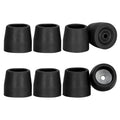 Walker Tips 8 Pack 1 Inch Rubber Replacement Feet for Walkers & Commodes