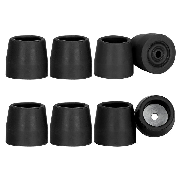 Walker Tips 8 Pack 1 Inch Rubber Replacement Feet for Walkers & Commodes