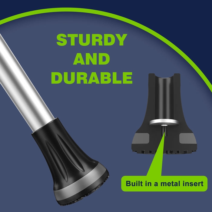 5/8 Cane Tips 2 Pack, Anti-Slip Rubber Replacement Feet for Walking Sticks with Reinforced Metal Washer
