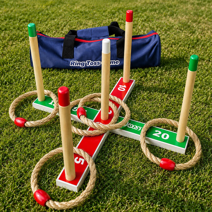 Wooden Garden Ring Toss Quoits Game – Outdoor Game Set